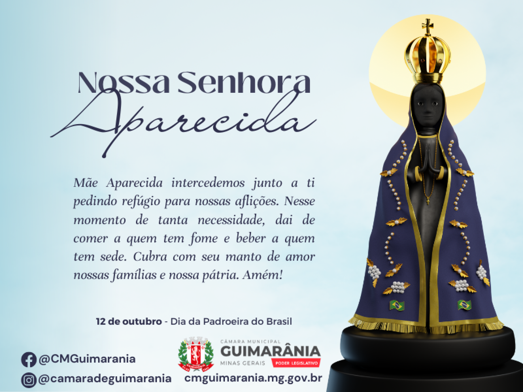 Dia de Nossa Senhora Aparecida - Padroeira do Brasil